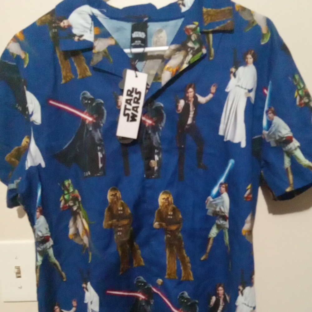 Star Wars Cakeworthy disney Button Down Shirt men size Medium  Vado